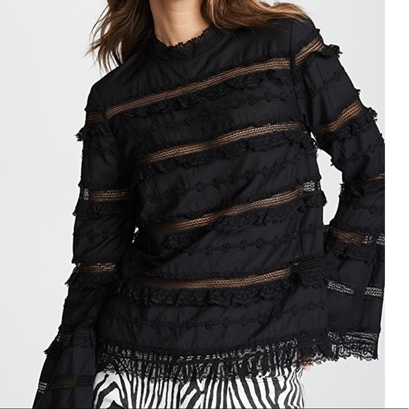 Ulla Johnson Grace Blouse Black - Picture 1 of 2